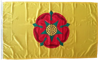 Lancashire County Flag Lancaster Red Rose Mod Sewn Woven Polyester Embroidered • £20