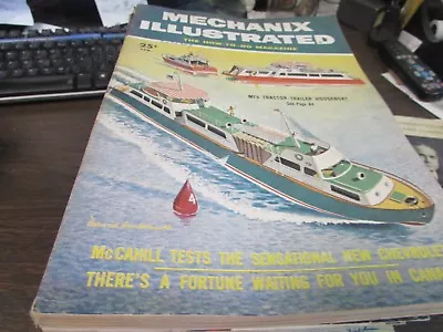 Mechanix Illustrated  - Feb 1955 - Mi's Tractor Trailer Houseboat  - Very Gd • $9.74