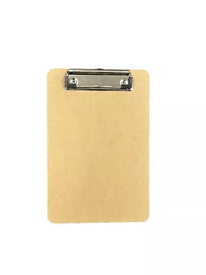 10 PACK A5 Wooden Small Mini Clipboard With METAL CLIP And Hanging Hole • £12.50