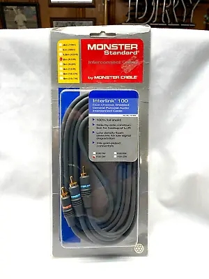 Monster Standard Interlink 100 Interconnect Audio Cable  1100-2M 24K Plated • $11.50