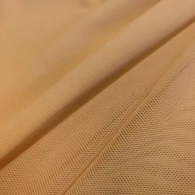 Solid Stretch Power Mesh Fabric Nylon Spandex (1 Yard Mist Gold) • $12.99