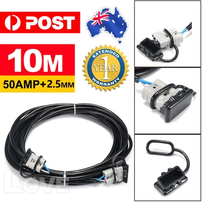 $28.85 • Buy 10m 50 Amp Anderson Plug Extension Lead 2.5mm Twin Core Automotive Cable Wire