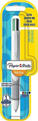 Paper Mate InkJoy Quatro White 4-Colour 1.0 Mm Medium Tip Retractable Ball Pen • £2.45