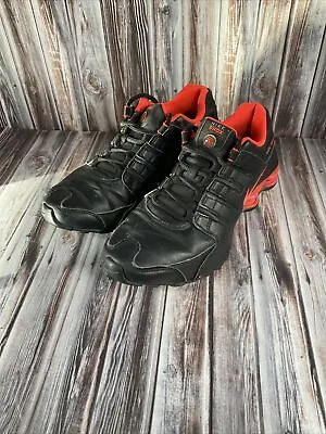 Nike Shox Shoes Men 8 Black Crimson Orange Sneakers  378341-006 Adult • $39.99