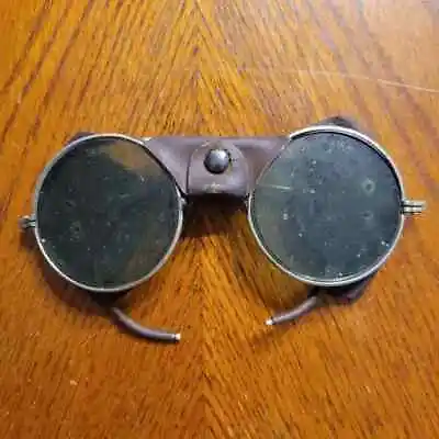 Vintage Antique Steampunk Aviator Motorcycle Wire Glasses Driving Goggles • $49.96