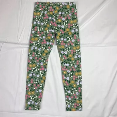 Cat & Jack Toddler Girls' Size XS 4/5 Green Floral Leggings • $11.97