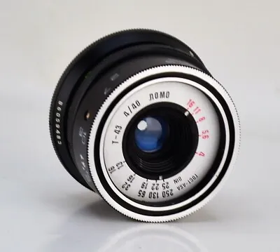 HAND MADE M42 USSR BLACK LOMO T-43 F4/40 LENS From SMENA SYMBOL • $39.99