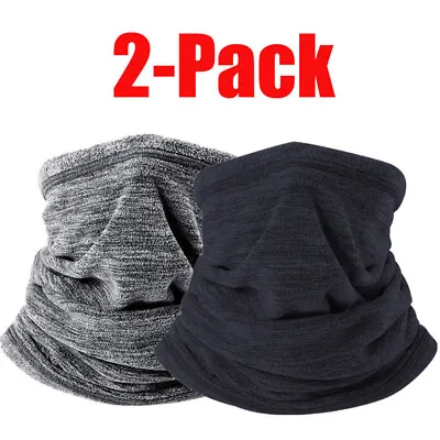 2Pack Winter Windproof Neck Gaiter Scarf Fleece Neck Warmer Face Mask Men Women • $8.99