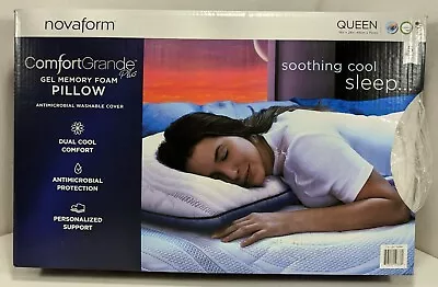 Novaform ComfortGrande Plus Gel Memory Foam Pillow QUEEN 18x28 Open Box • $37.55