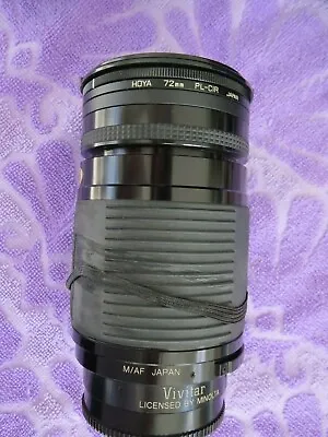 Vivitar 72mm Lens Licensed By Minolta ~ • $13.50