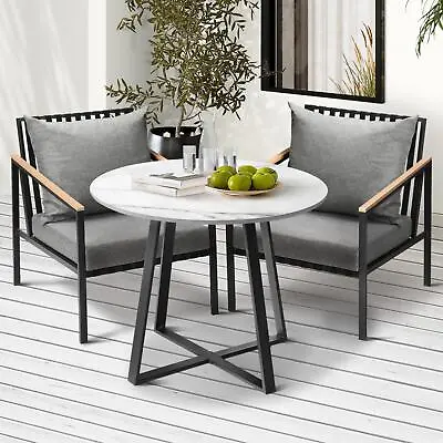 $499.90 • Buy Livsip 3PCS Outdoor Dining Setting Table Sofa Chairs Patio Furniture Bistro Set