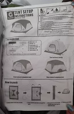 2 Person Tent Camping Backpacking Hiking Windproof Lightweight Compact GONEX • £30