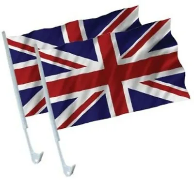 £6.95 • Buy Queens Platinum Jubilee 2022 Car Flags Pack Of 2 X Union Jack Car Flags