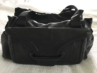 MIMCO Black Leather Shoulder Bag Purse-NICE • $79