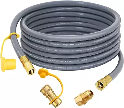 24 Feet 1/2-Inch ID Natural Gas Hose Quick Connect/Disconnect Fittings &Amp 3/8 • $78.41