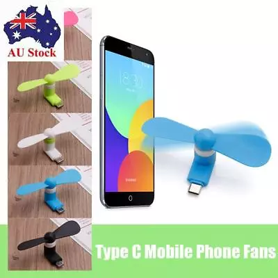 New Mini Creative USB C Type-C Mobile Phone Micro Fan For Samsung Huawei Xiaomi • $9.29