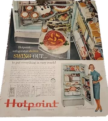 Vtg 1959 Hotpoint Kitchen Appliances Refrigerator Magazine Print Ad  • $8