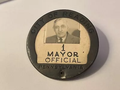 Org J Henry Stump Socialist Pty Mayor Reading PA Official Employee Badge 1930s • $149