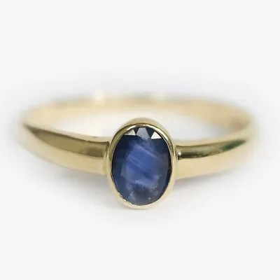 Blue Sapphire Ring 14k Gold Gemstone Ring Handmade Women Ring For Gift • $51