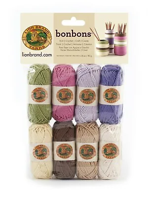 (1 Pack Of 8 Mini Balls) Lion Brand Yarn 601-640C Bonbons Yarn Nature • $9.06