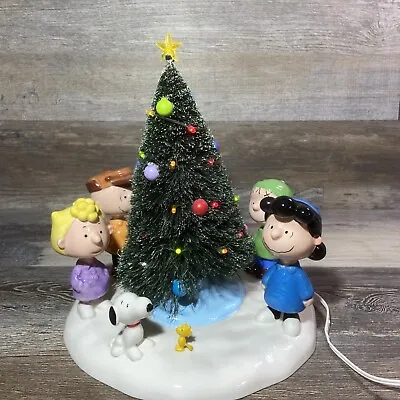 Department 56 Peanuts A Charlie Brown Christmas Lighted Tree Snoopy Retired • $40