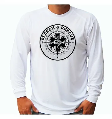 Search And Rescue Long Sleeve UPF 30 T-Shirt Fishing Boat UV Protection • $26.99