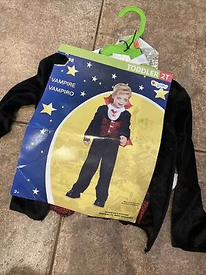 Disguise Toddler Boys Vampire Jumpsuit & Cape Halloween Costume • $4.75