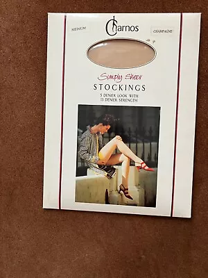 Charnos Simply Sheer Stockings 5 Denier Look 13 Denier Strength Size M (5-6) • £4.99