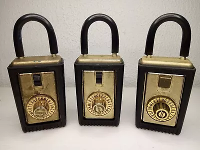 Lot Of 3 Vintage Supra-C Black Portable Key Storage Combination Door Lock Box • $35