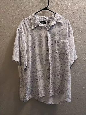 Roundtree & Yorke Men's Short Sleeve Paisley Shirt Button Up Size XL • $6.99