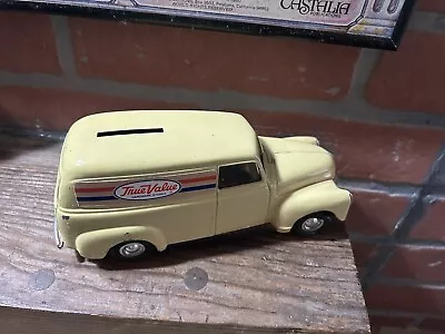 True Value Hardware Delivery Truck Die Cast Piggy Bank Vintage Metal • $9.99