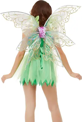 Pretty Pixie Fairy Wings Adults Childrens Deluxe Tinkerbell Fairy Fancy Dress 86 • $67.06