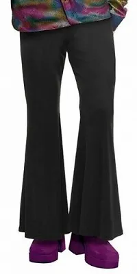 £12.99 • Buy 70s Black Polyester Flares Mens Teens Bell Bottom Flared 1970s Trousers Medium