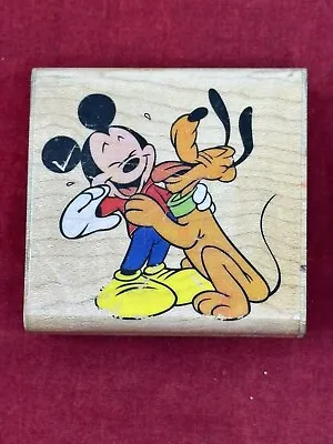 Disney Rubber Stampede Mickey & Pluto A Mouse's Best Friend VTG Stamp USA 401-E • $8.41