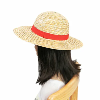 One Piece Straw Hat Anime Monkey D Luffy Men Women Cap Cosplay Costume Prop Kids • $18.50