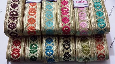 £1.79 • Buy Beautiful Stylish Embroidered Pattern Lace Trimming Ribbon Making Craft 1 Yard