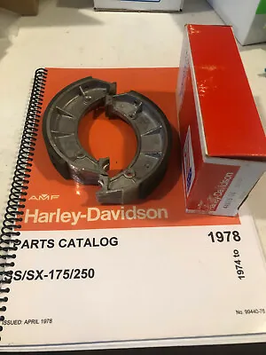 1974 Harley Aermacchi  Ss 250cc Sx175cc Brake Shoes  44075-74   Amf • $91.33