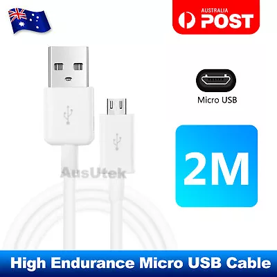 2M Micro USB Data Charger Cable For Samsung Galaxy S7 EDGE S6 S5 S4 HTC Android • $6.50