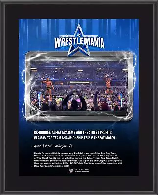 RK-Bro WWE 10.5  X 13  WrestleMania 38 Night 2 Sublimated Plaque • $29.99