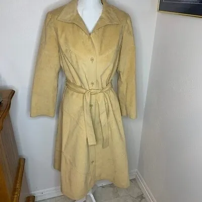 Vintage Samuel Robert Faux Leather Trench Coat • $24.97