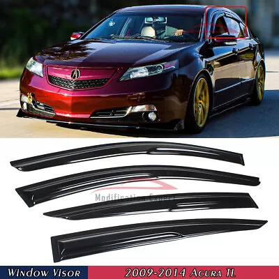 For 2009-2014 Acura TL UA8 UA9 Wavy JDM Mugen Style Window Visors Rain Guards • $32.99