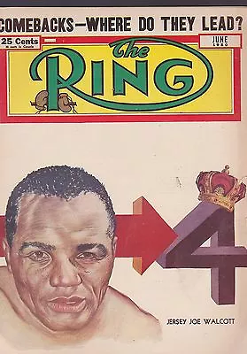 JUNE 1950 THE RING Boxing Magazine JERSEY JOE WALCOTT • $15