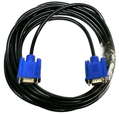 2 PACK 15FT SVGA 15 PIN Male To Male SUPER VGA Monitor Extension Cord Cable Blue • $10.74