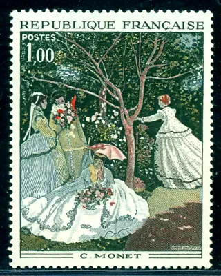 1972 Women In The GardenPaintingClaude MonetUmbrellapicnicFrance1798 MNH • $2.50