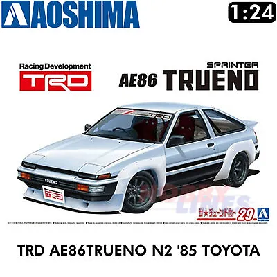 TRD AE86 TRUENO N2 1985 TOYOTA 1:24 Tuned Car No29 Aoshima 058961 • $67.74