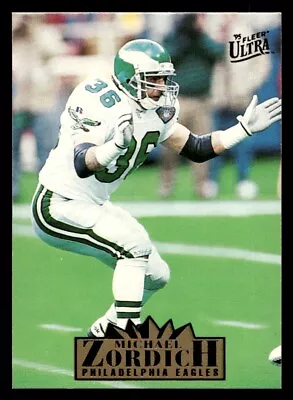 1995 Ultra Michael Zordich #255 Philadelphia Eagles • $1.79