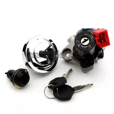 $61.90 • Buy Ignition Switch Gas Cap Seat Lock Key Set For Yamaha XVS1100 V-Star Custom 99-11