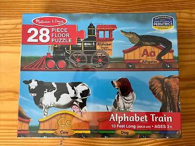 Melissa And Doug Animal Alphabet Train Floor Puzzle 10’ Long- 28 Pcs- Gift • $18.99