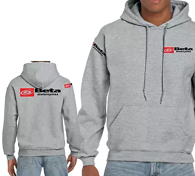 Betatrialsmotorcyclesbikevintagegrey Hoodie unisex  • $31.58