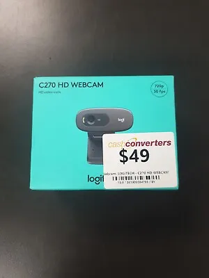 Logitech C270 Webcam Plug And Play Full HD FHD 720p - Brand New Sealed • $49